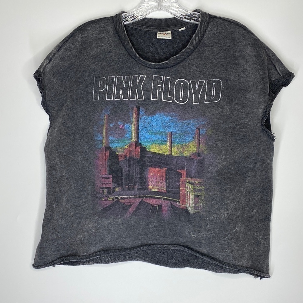 Junk Food Pink Floyd Cropped Cutt Off Sleeve Shirt Size XL